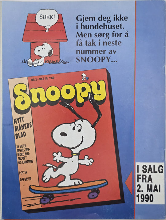 Snoopy 1990/01. Tegneserieblad