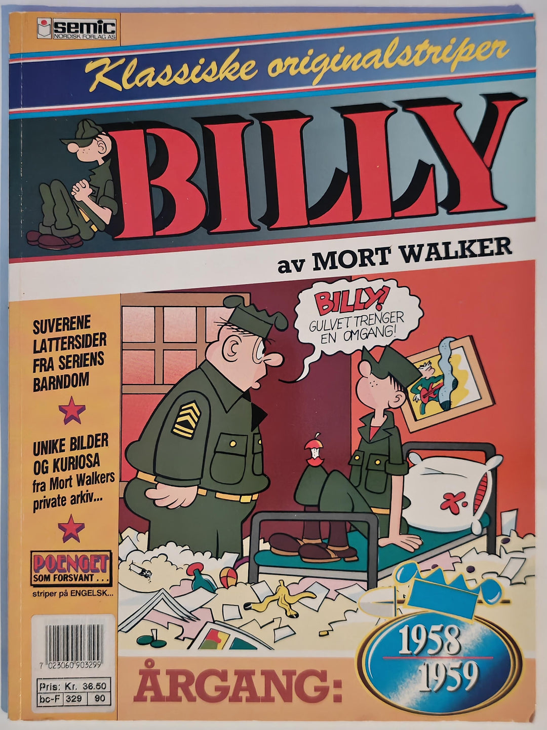 Billy – Klassiske originalstriper: Årgang 1958/59. 1990. Tegneseriealbum.
