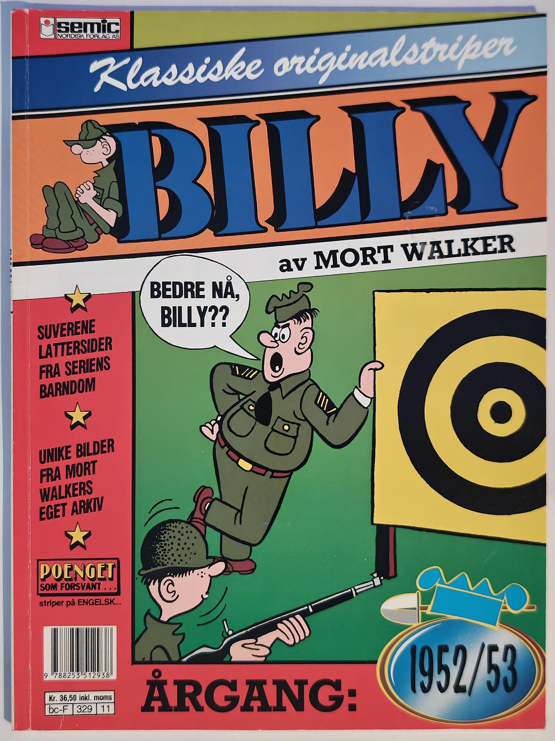Billy – Klassiske originalstriper: Årgang 1952/53. 1991. Tegneseriealbum.