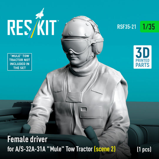 Female driver for A/S-32A-31A Mule Tow Tractor (scene 2) (1 pcs) (3D Printed)