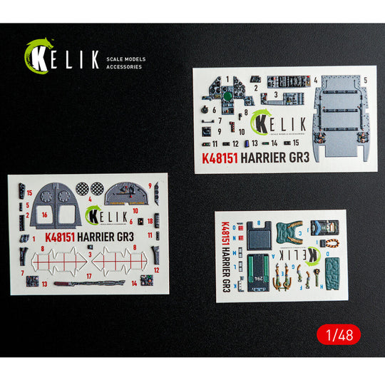 HARRIER GR3 - interior 3D decals for Kinetic kit