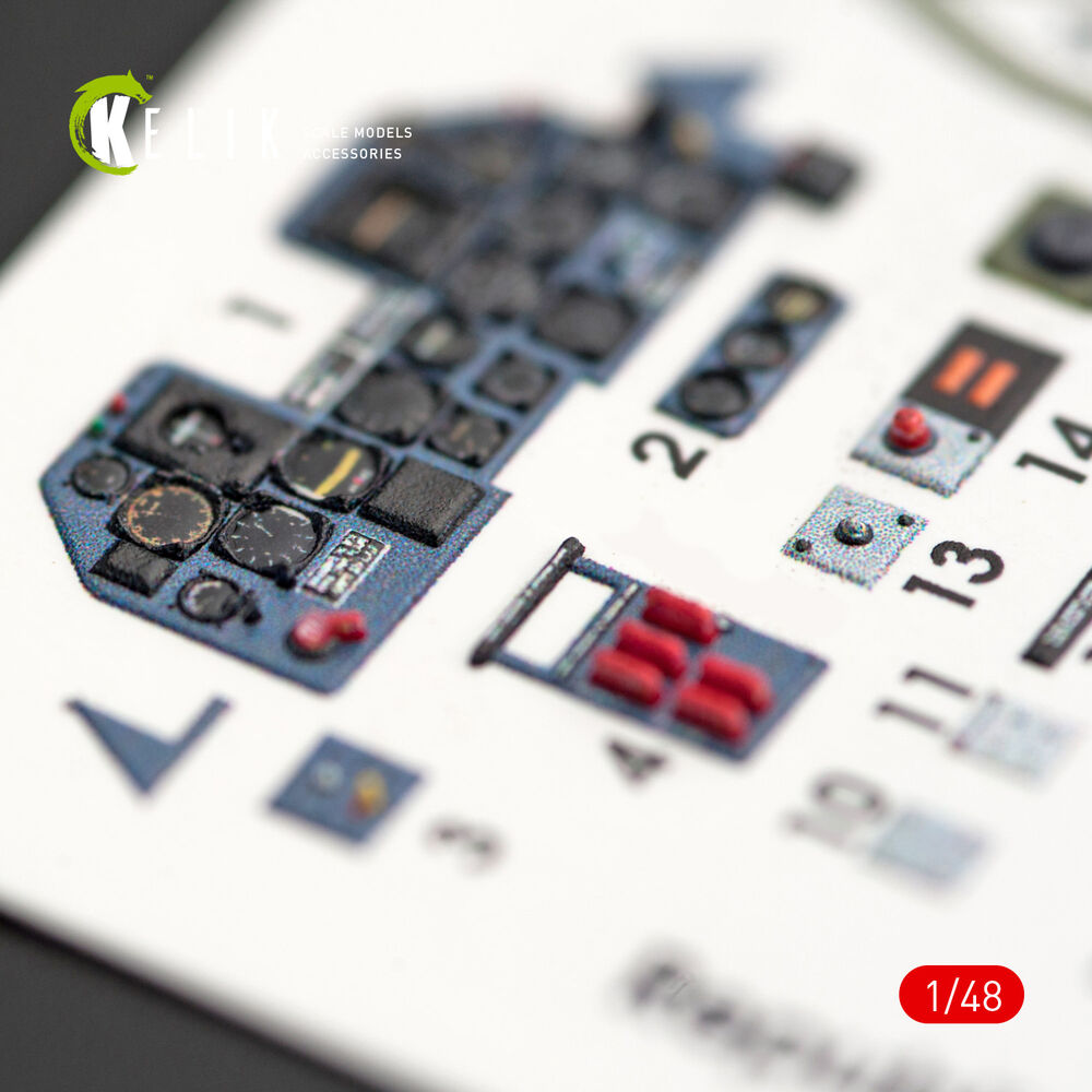 P-47M Thunderbolt interior 3D decals for Tamiya kit