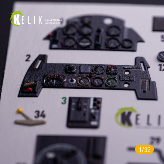 BF-109 E - Interior 3D Decal with 3D printed parts for Trumpeter kit
