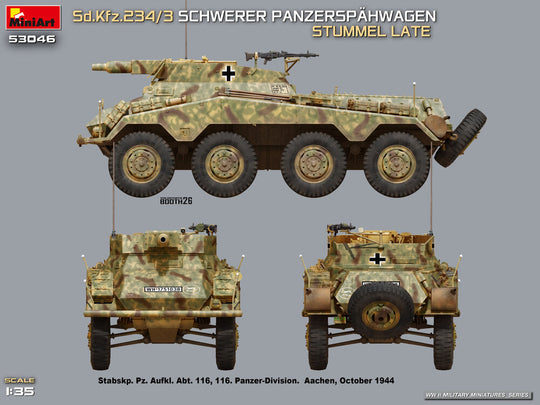 Sd.Kfz.234/3 Schwerer Panzerspähwagen Stummel Late