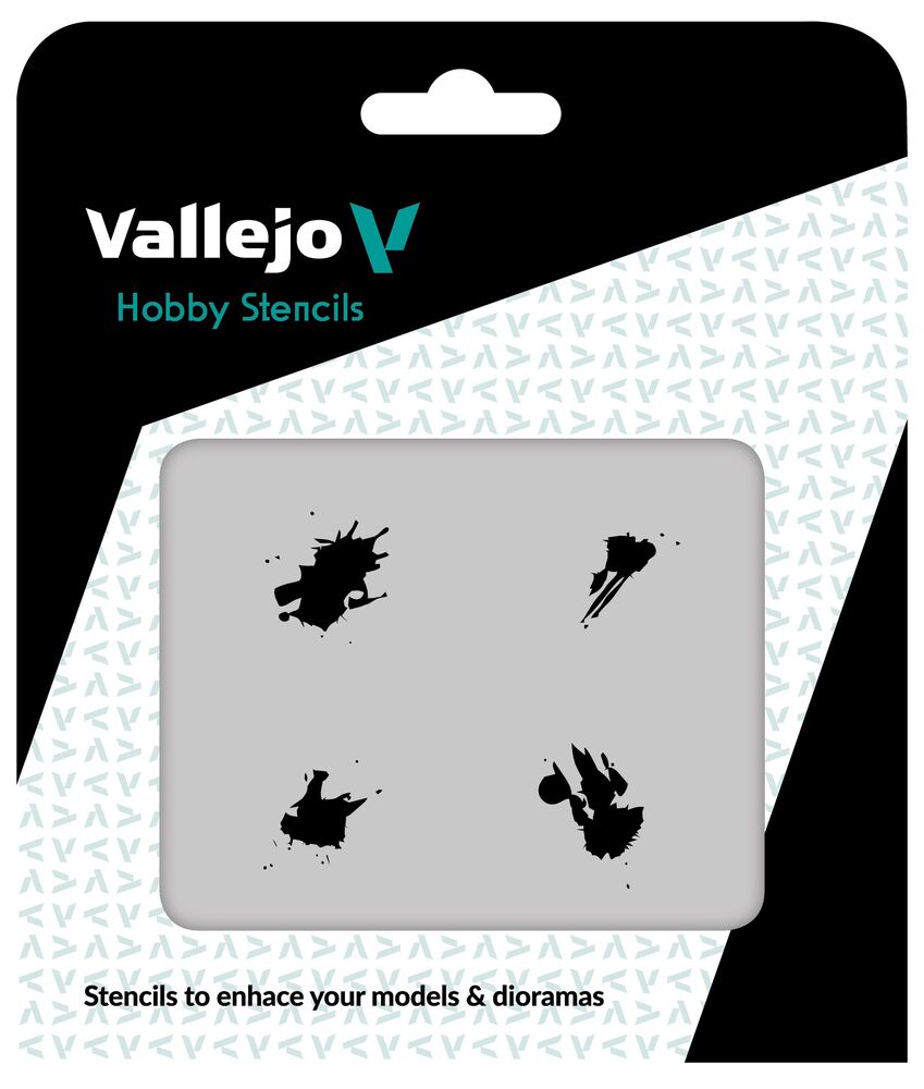 Vallejo Stencils: Petrol Spills 125 x 125 mm