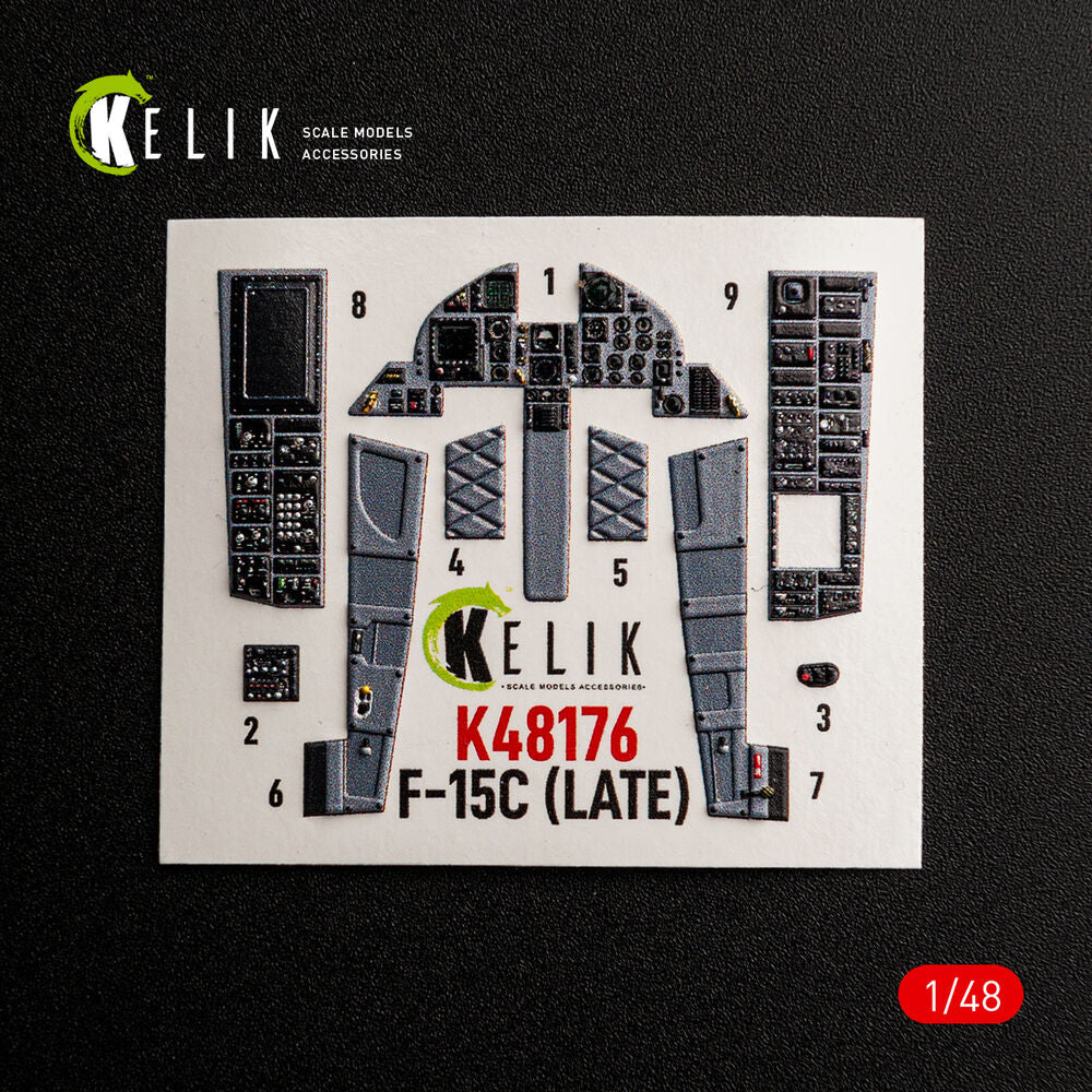 F-15C (Late) - interior 3D decals for Hasegawa
