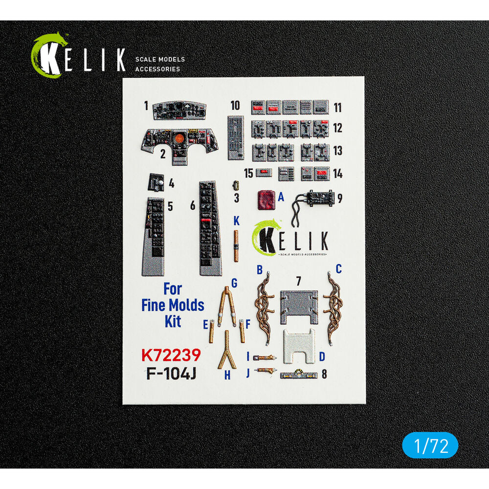 F-104J - interior 3D decals for Fine Molds kit