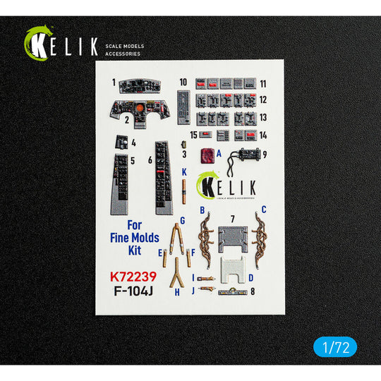F-104J - interior 3D decals for Fine Molds kit