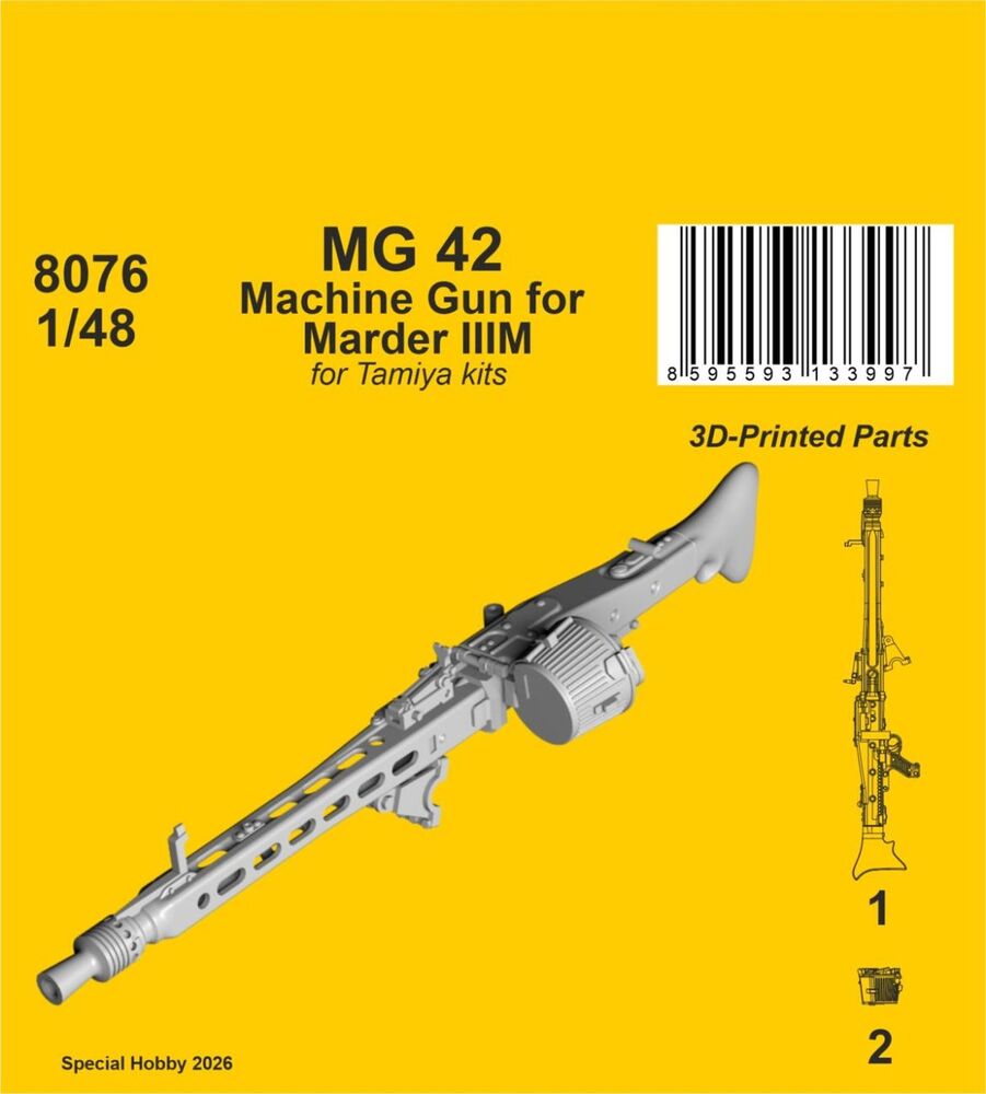 MG 42 Machine Gun for Marder IIIM for Tamiya