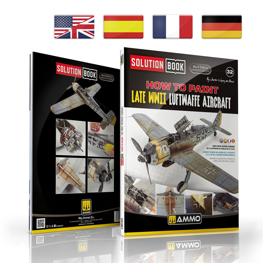 SOLUTION BOOK PREMIUM 32 - How to Paint Late WWII Luftwaffe Aircraft (Multilingual)