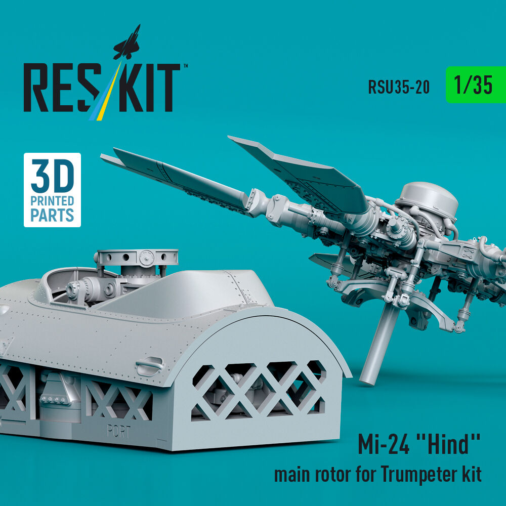 Mi-24 Hind main rotor for Trumpeter kit (3D Printed)