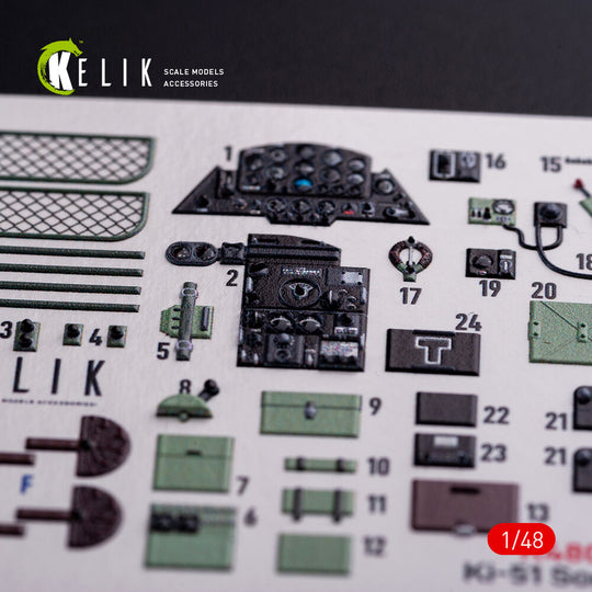Ki-51 Sonia interior 3D decals for WingsyKits kit
