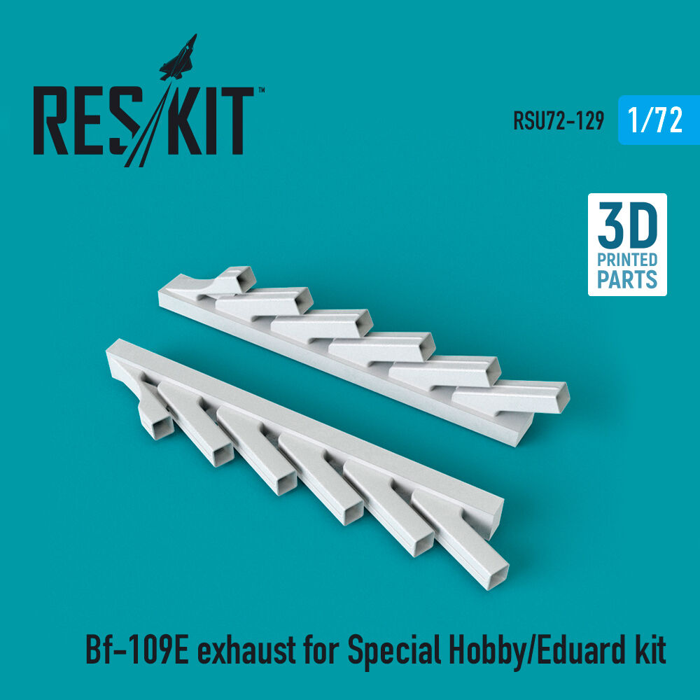 Bf-109E exhaust for Special Hobby/Eduard kit (3D Printed)