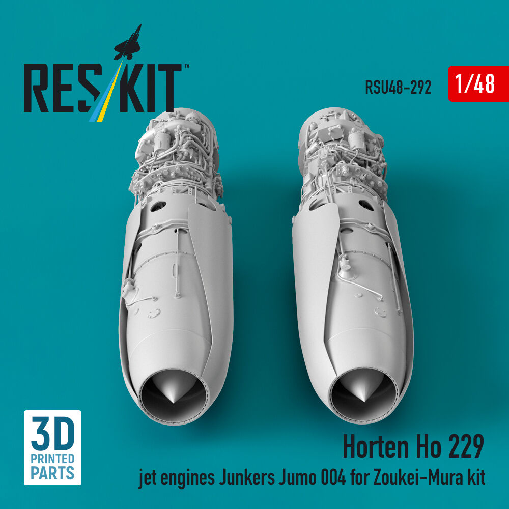 Horten Ho 229 jet engines Junkers Jumo 004 (3D Printed) for Zoukei-Mura