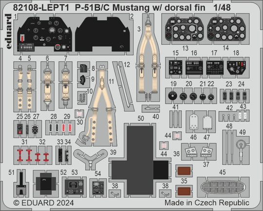 P-51B/C Mustang w/ dorsal fin  EDUARD-PROFIPACK