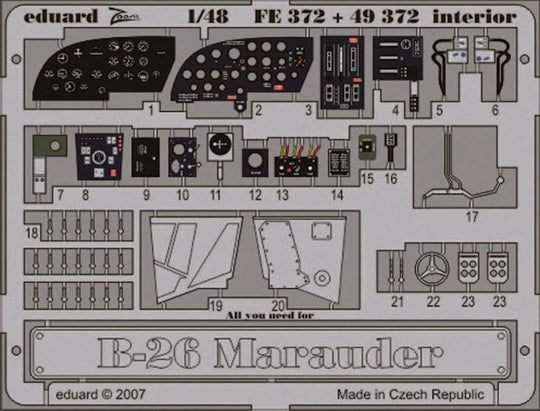 B-26 Marauder interior für Revell/Monogram Bausatz