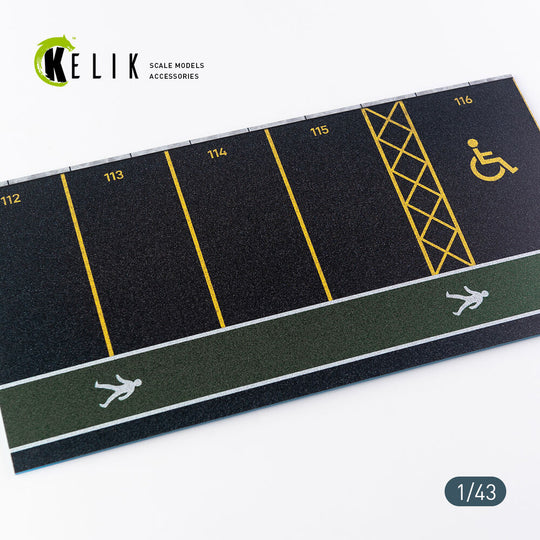 Supermarket Parking type 1 Base - Acrylic 3 mm (180 x 357 mm) (210 g) (1/43)