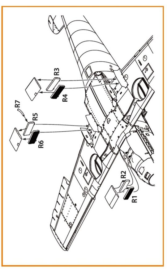 Bf-109E set of radiators for Wingsy Kits
