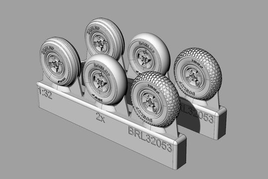 Spitfire 4 spoke wheels set (3 types of tires)