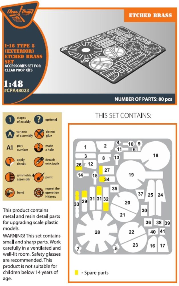 I-16 type 5 EXTERIOR PE parts for CP kits