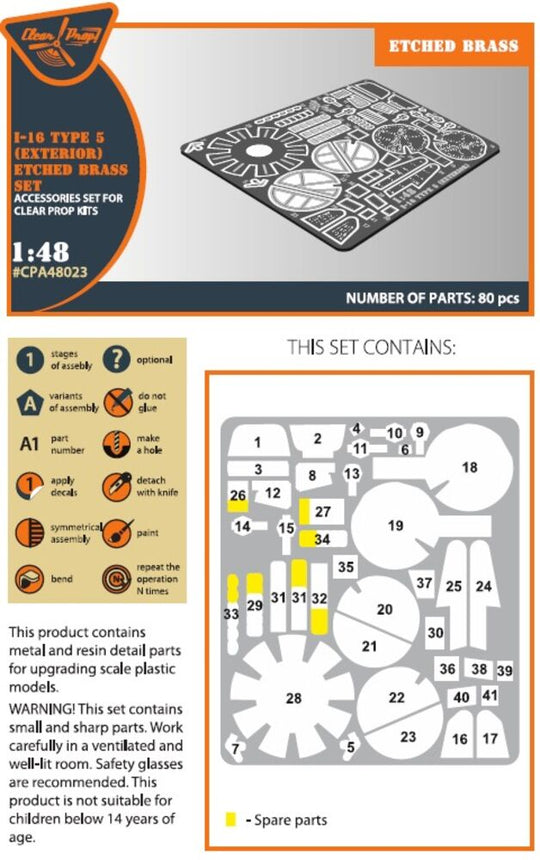 I-16 type 5 EXTERIOR PE parts for CP kits
