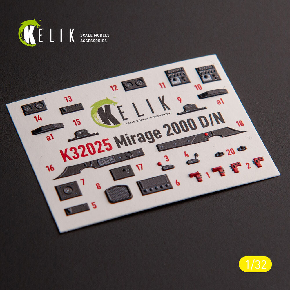 Mirage 2000D/N - interior 3D decals for Kitty Hawk/Zimi models kit