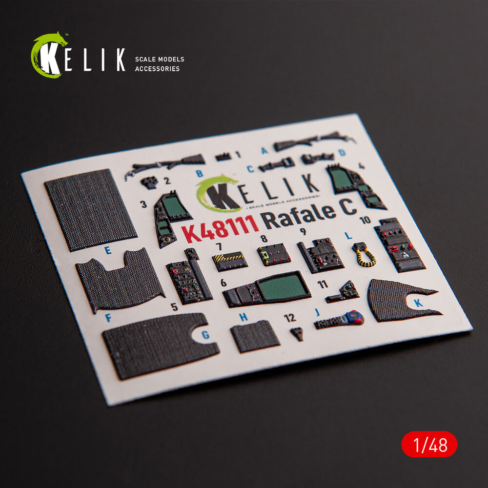 Rafale C - interior 3D decals for Academy/Revell kit