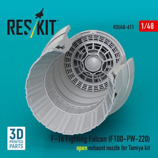 F-16 Fighting Falcon (F100-PW-220) open exhaust nozzle for Tamiya kit (3D Printed)