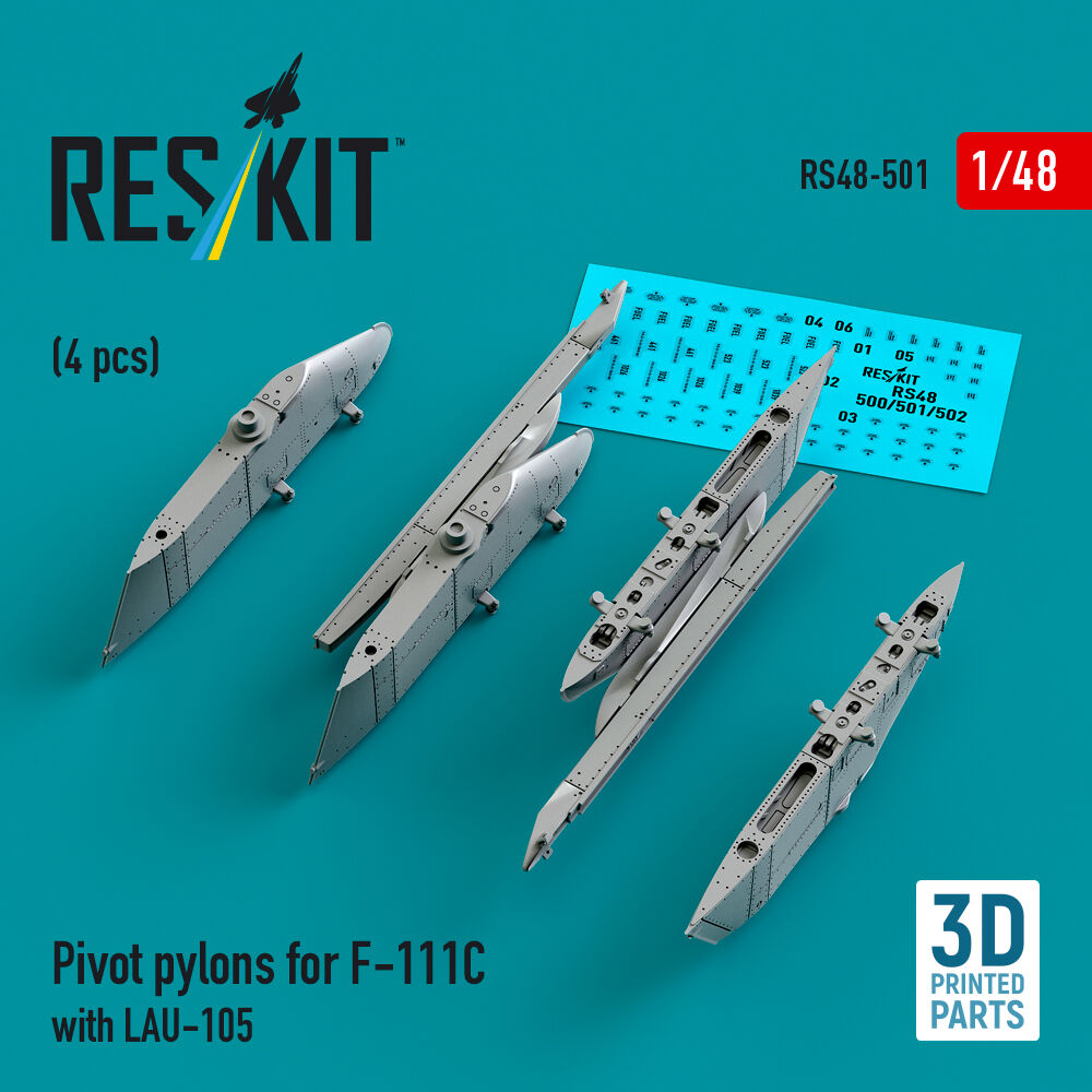 Pivot pylons for F-111C with LAU-105 (4 pcs) (3D Printed)