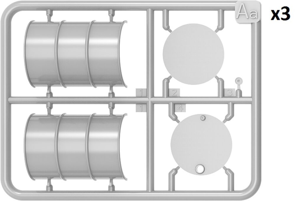 Fuel & Oil Drums 1930-50's Set 2
