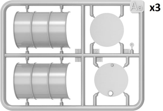 Fuel & Oil Drums 1930-50's Set 2