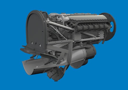 P-40K engine PRINT for Eduard