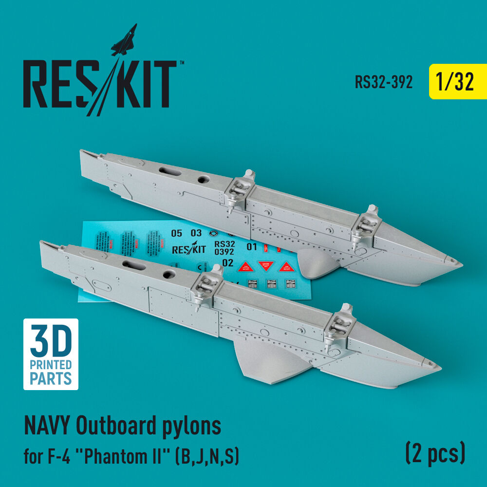 NAVY Outboard pylons for F-4 Phantom II (B,J,N,S) (2 pcs) (3D Printed)