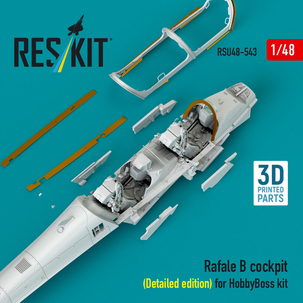 Rafale B cockpit (Detailed edition) for HobbyBoss kit (3D Printed)
