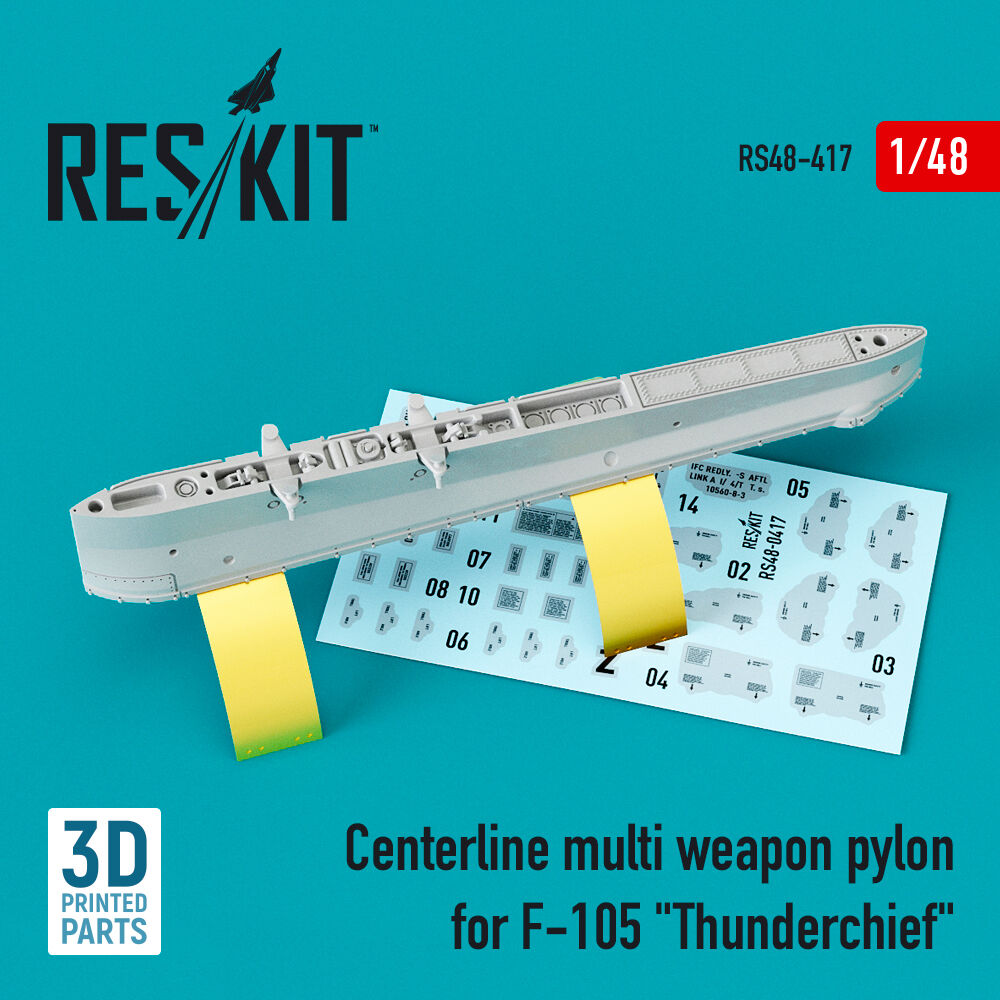 Centerline multi weapon pylon for F-105 Thunderchief (3D Printed)