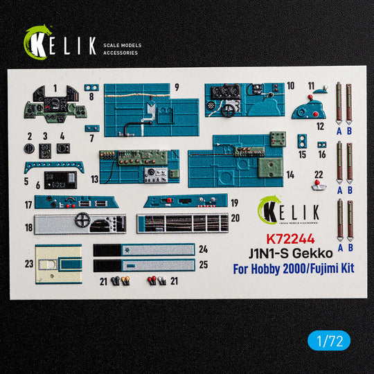 J1N1-S Gekko - interior 3D decals for Fujimi / Hobby 2000