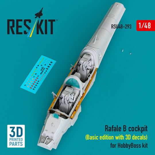 Rafale B cockpit (Basic edition with 3D decals) for HobbyBoss kit (3D Printed)