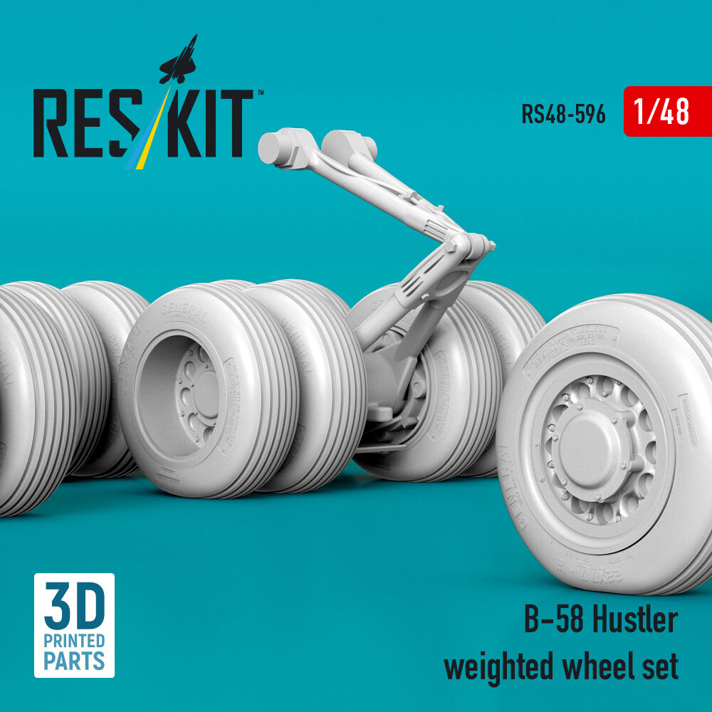 B-58 Hustler weighted wheel set (3D Printed)