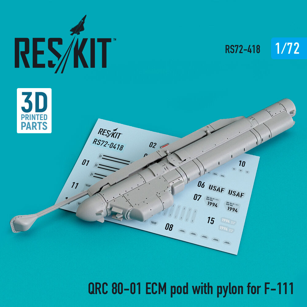 QRC 80-01 ECM pod with pylon for F-111 (3D Printed)