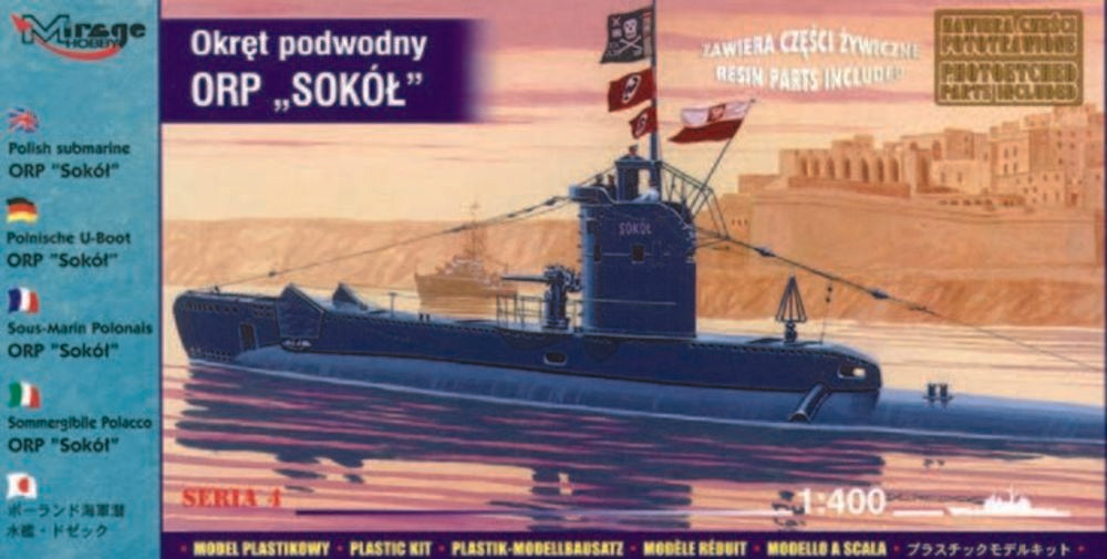 Polnisches U-Boot ORP Sokol mit Fotoätzteilen