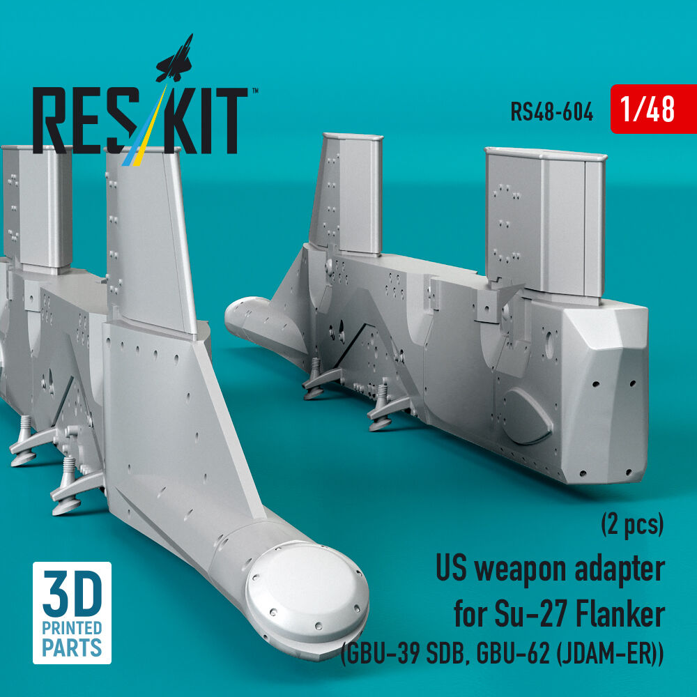 US weapon adapter for Su-27 Flanker (2 pcs) (GBU-39 SDB, GBU-62 (JDAM-ER)) (3D Printed)