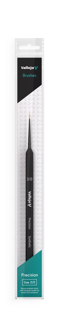 Round Synthetic Brush, Triangular Handle No. 3/0