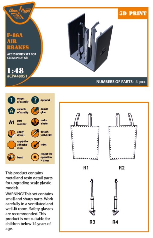 F-86A air brakes for CP kits