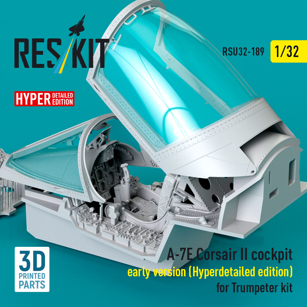 A-7E Corsair II early cockpit (Hyperdetailed edition) for Trumpeter kit (3D Printed)