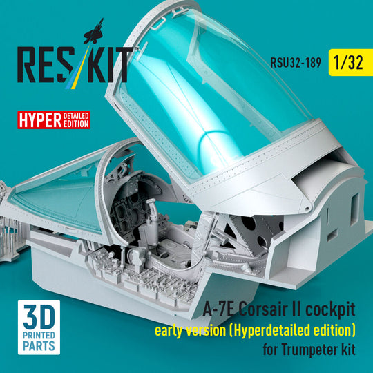 A-7E Corsair II early cockpit (Hyperdetailed edition) for Trumpeter kit (3D Printed)