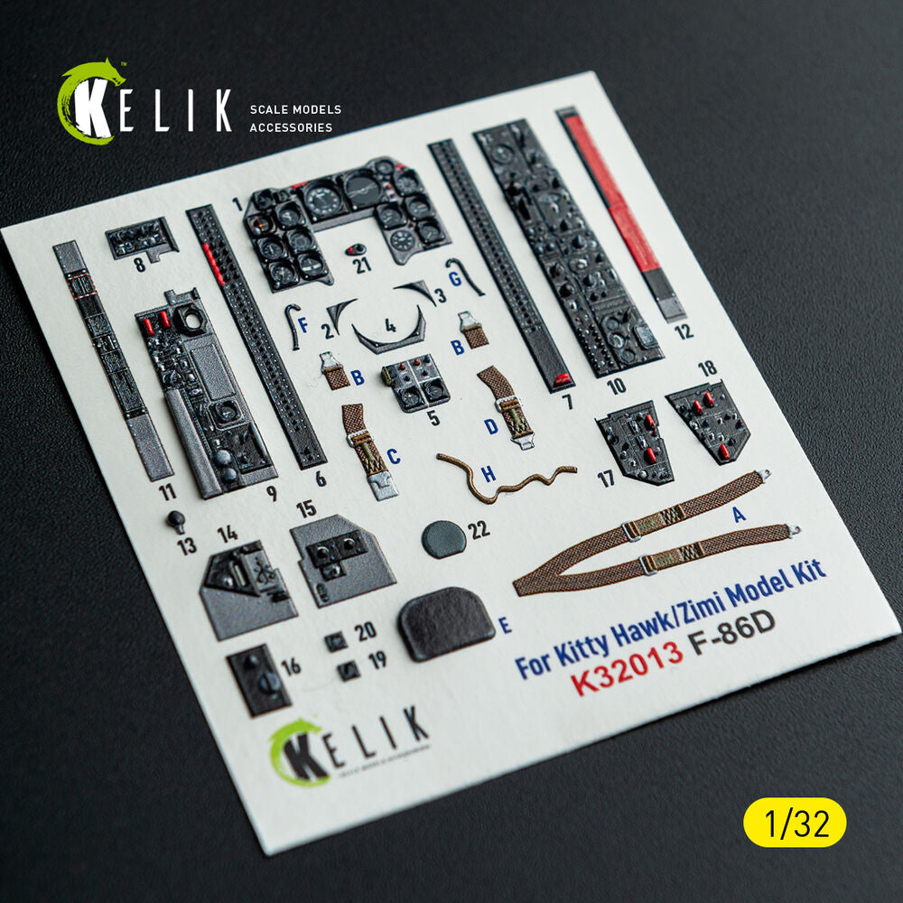 F-86D - interior 3D decals for Kitty Hawk/Zimi models kit