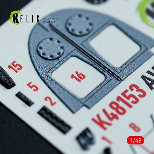 AV-8A HARRIER (Late) - interior 3D decals for Kinetic kit