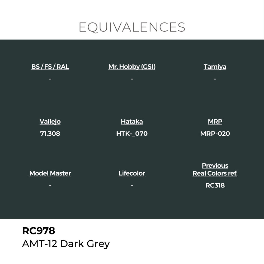 Real Colors: AMT-12 Dark Grey 17 ml.