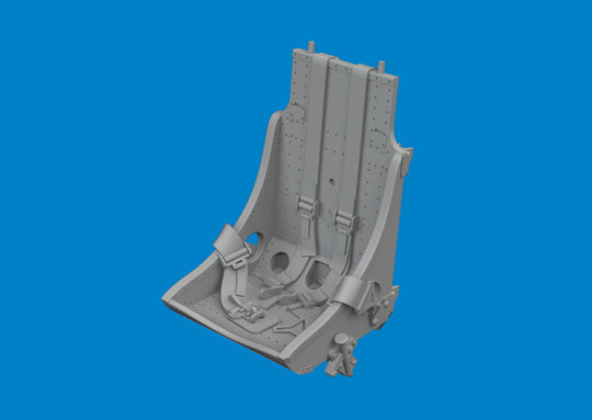 P-51B/C seat w/ integral belts Type 1 PRINT