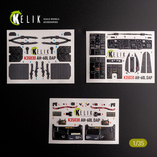 AH-60L DAP interior 3D decals for Academy kit